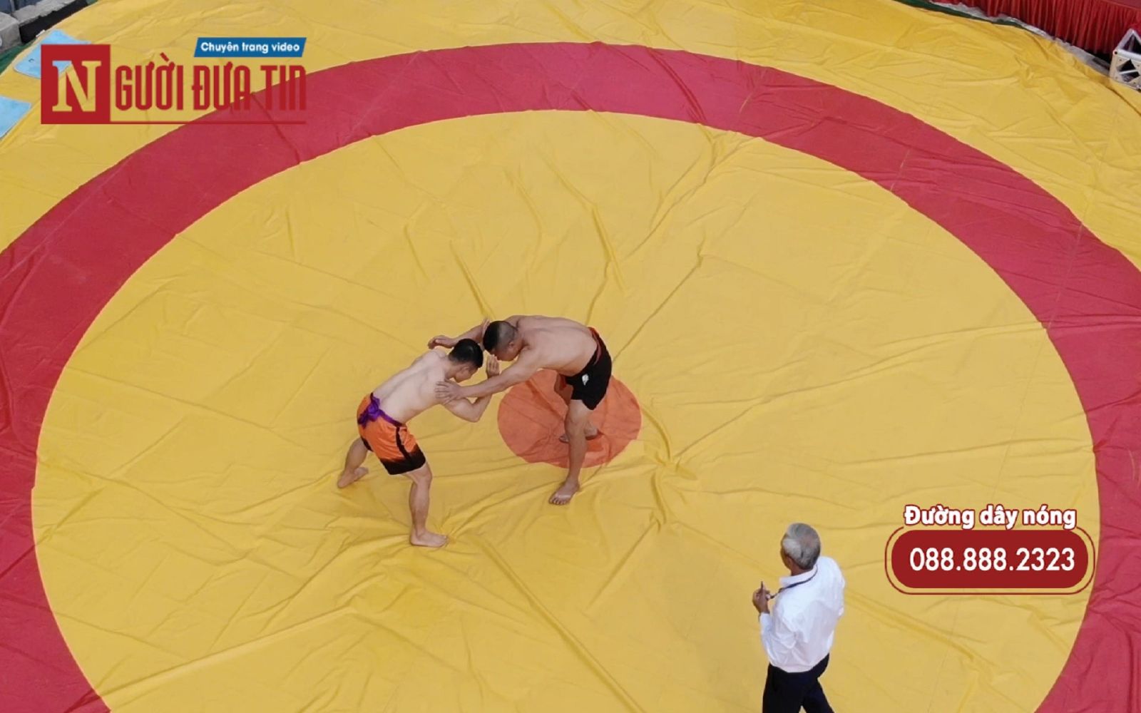 Sức hấp dẫn của môn vật truyền thống tại lễ hội miếu Đinh Nguyên